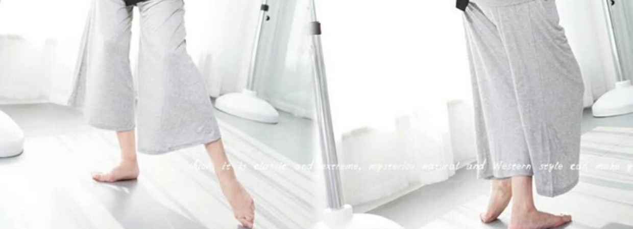 Mùa hè eo cao Modal Trung Quốc nhảy chân rộng quần khiêu vũ nữ lỏng lẻo thực hành quần thẳng nam và nữ đen chín điểm - Khiêu vũ / Thể dục nhịp điệu / Thể dục dụng cụ giày tập múa cho bé