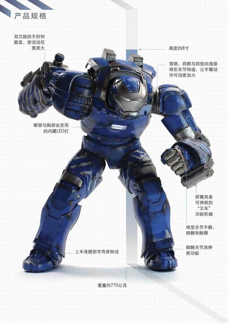 Comicave CS Iron Man MK38 Igor Metal Action Figure 1/12 Light