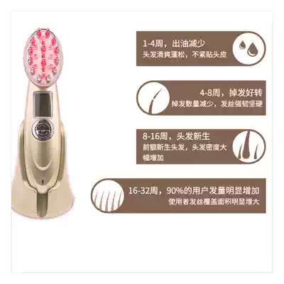 Infrared anti-detachment control oil generating hair hair meter additional hair comb RF radio frequency micro current EMS laser vibration massage comb