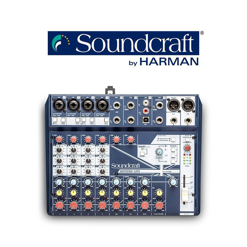 Soundcraft sound art Notepad-12FX comes with USB sound card audio interface 12-way mixer