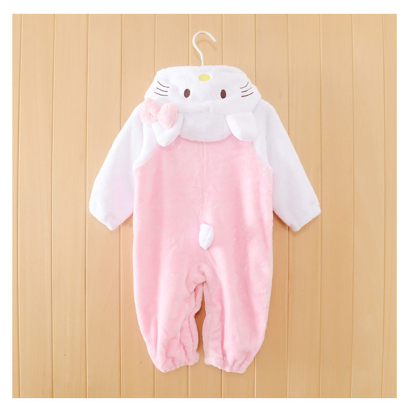 0-2 tuổi Bộ đồ ngủ nhung san hô cho bé mùa thu đông body suit cho be