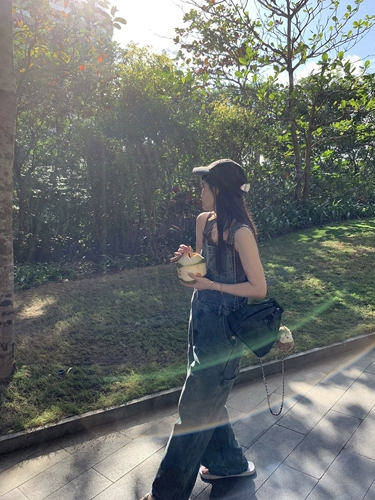 CUTEioi Джинсовый весенний комбинезон для отдыха, штаны, свободный крой