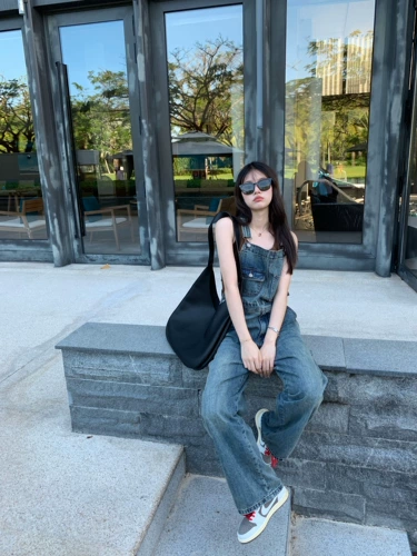 CUTEioi Джинсовый весенний комбинезон для отдыха, штаны, свободный крой