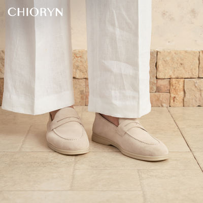 【 Little Sheepskin 】chioryn Qingrun LP Men's soft-soled casual leather shoes with loafers on one foot summerwalk