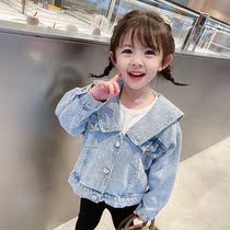 Girl Denim Jacket 2021 New Spring Autumn Korean Version Foreign Air Princess Baby Children Denim Childrens Spring Clothing