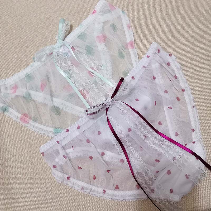 Little Fairy's Underpants Day Department Lovely Little Qing New secondary Yuan Lori Girl Heart Butterfly Knot Summer Lace Mesh Yarn Triangle