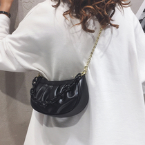 Bag women niche design 2021 new simple and versatile one-shoulder cross-shoulder cross-body bag Korean version pleated chain cloud bag tide