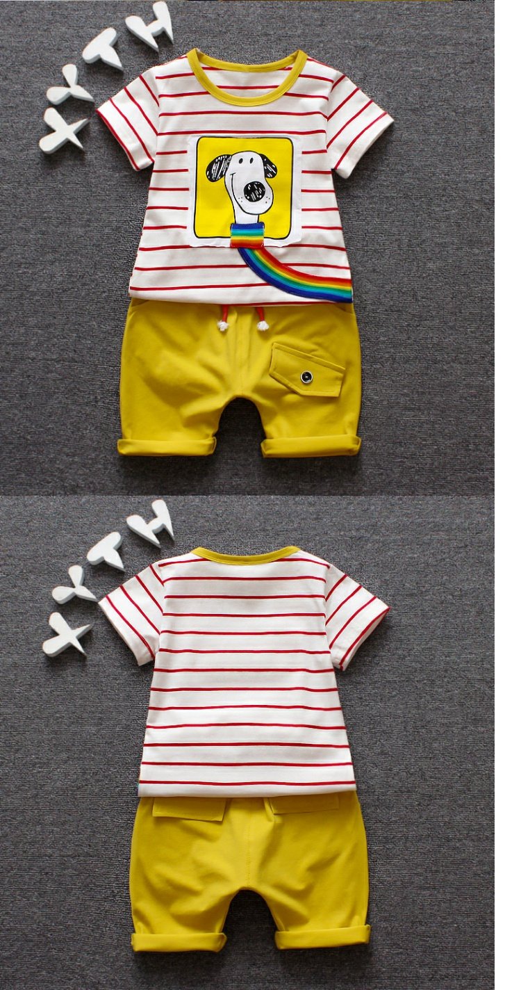Quần áo trẻ em mùa hè 1-4 tuổi 5 bé trai mùa hè đẹp trai quần short ngắn tay bé mới thủy triều bé quần áo trẻ em - Phù hợp với trẻ em đồ bơi trẻ em nữ