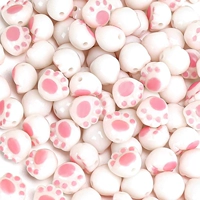 Pure Cat Paw Bead Pink [50 штук] дает 2 метра линии пули