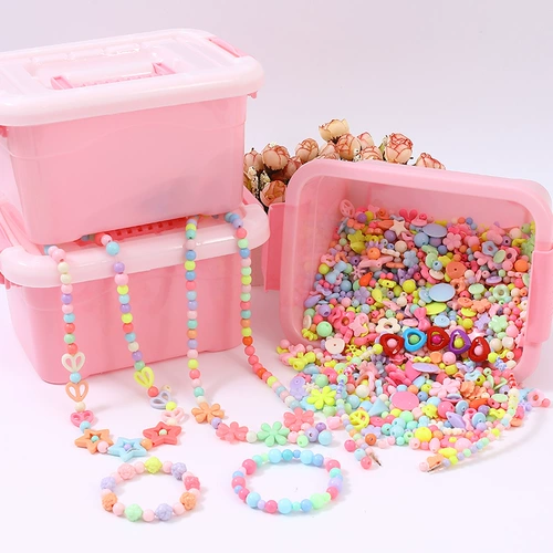 Детский браслет из бисера, игрушка, набор материалов ручной работы, сумка через плечо, бусины, ожерелье для принцессы, поделки ручной работы