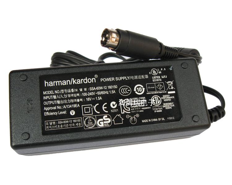 Harman Harman three generations of crystal audio power adapter 16V1 5A round hole 3-pin three-pin wire feed