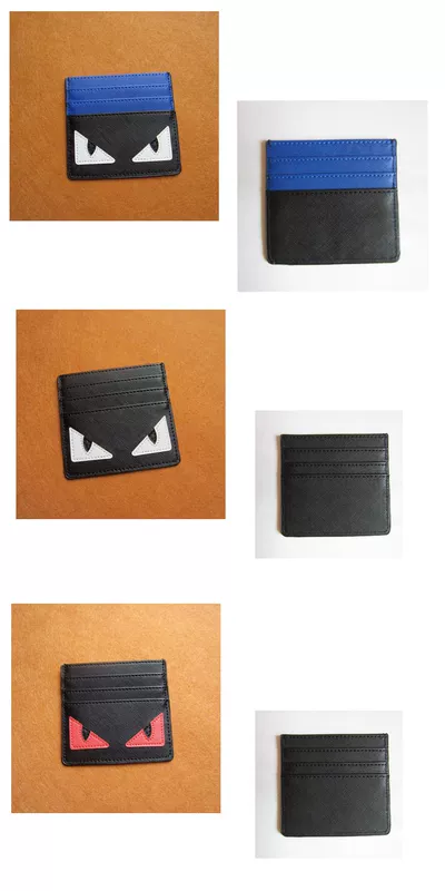 Giả mạo nhỏ quái vật gói thẻ chủ thẻ chủ thẻ gói unisex siêu mỏng mẫu chéo PU chủ thẻ da ví pedro