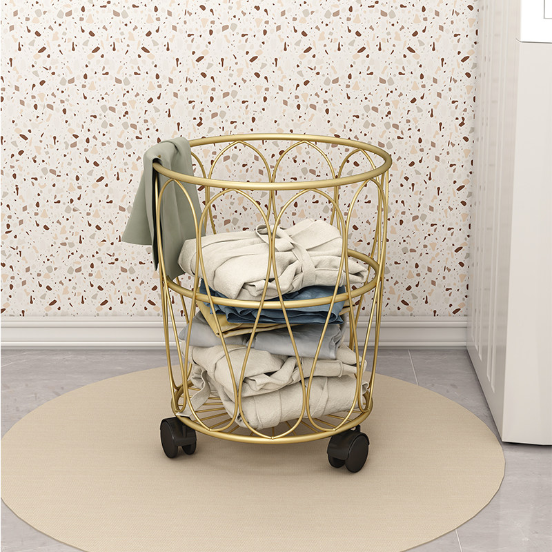 Waterproof cotton linen cloth bag laundry basket basket clothesJapanese bathroom iron frame dirty basket
