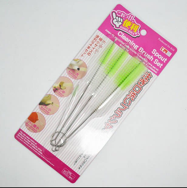 Punch Crown Pacifier Teapot Mouth Cleaning Brush With thin mouth Bottle Mouth Brush Spout Brush Suit cleaning brush