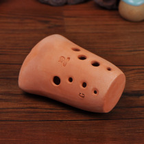 Empty valley xun stone ax xun ten-hole xun smoked original color red pottery can absorb water professional performance double cavity xun can absorb water