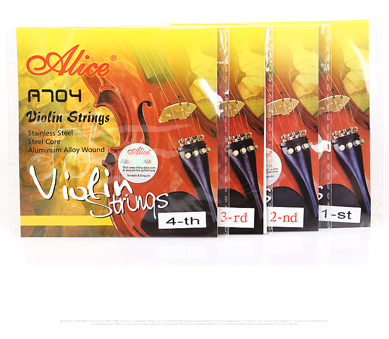 Dây đàn violin Alice Alice A704 dây đàn dây lỏng đặt dây thép đặt bộ phụ kiện nhạc cụ - Phụ kiện nhạc cụ dây đàn acoustic