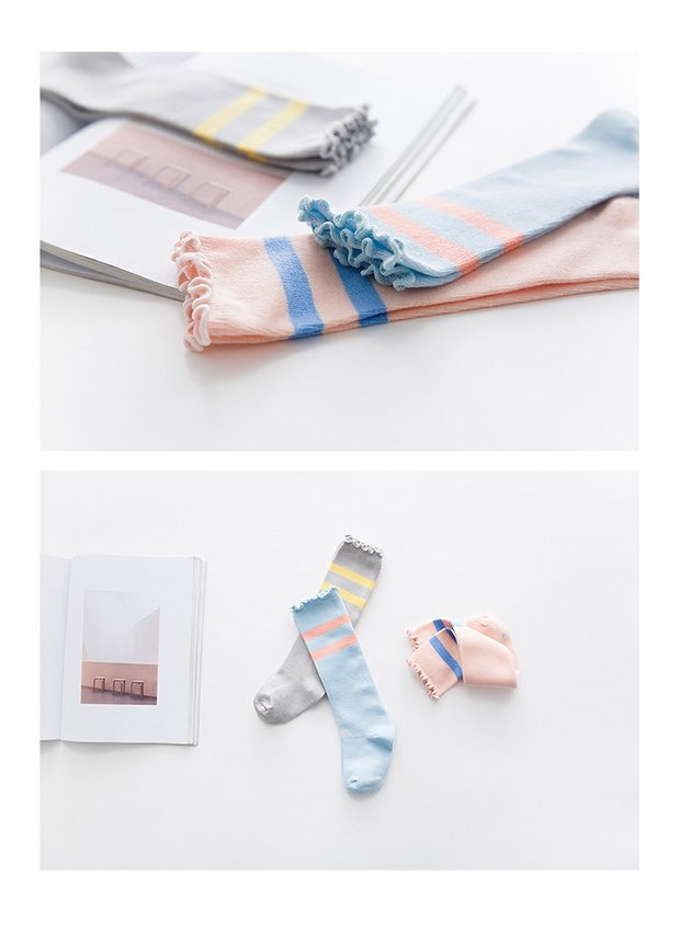 Bít tất trẻ em Vớ cotton cao cho bé sơ sinh Vớ dài cho nam và nữ Vớ bé 0-3-6-12 tháng quần tất giả bốt cho bé gái
