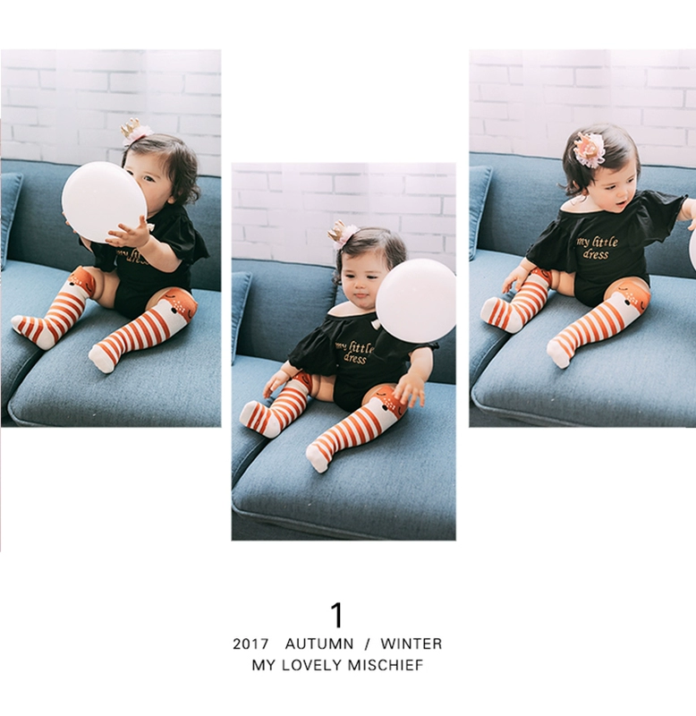 Vớ trẻ em mùa xuân và mùa hè phần mỏng cotton chàng trai và cô gái vớ sơ sinh bé trên đầu gối vớ em bé 0-1-3 tuổi tất cho bé giá tốt