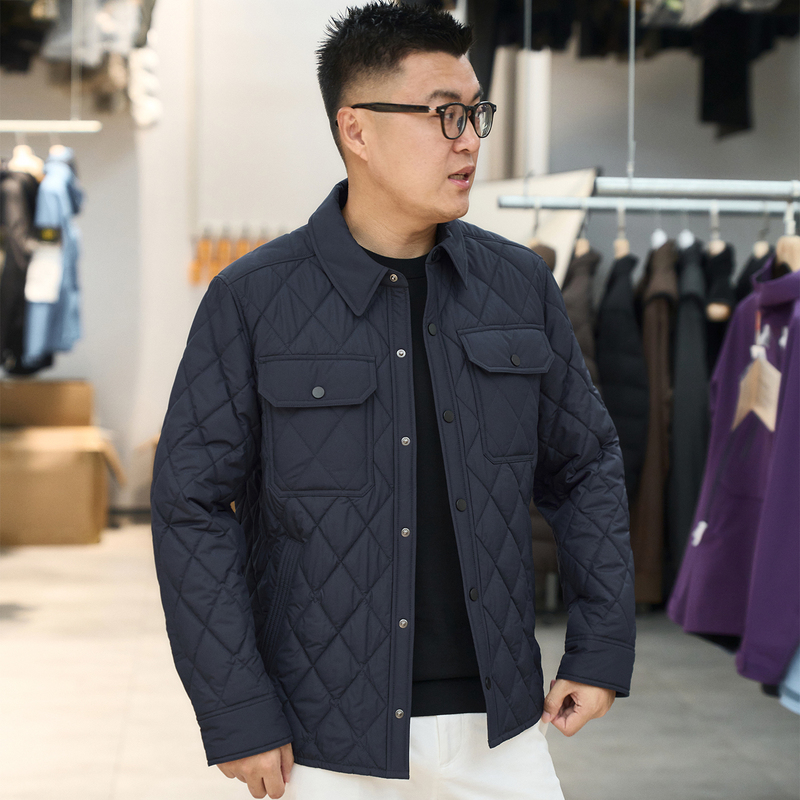 【260105067】Classic Continuation American Retro Cotton Quilted Jacket Men's Classic Quilted Jacket 【260105067】Classic Continuation American Retro Cotton Quilted Jacket Men's Classic Quilted Jacket