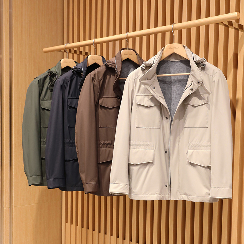 【233105263】Italy Olmetex Men's 100% Cashmere Traveler Hunting Jacket Coat