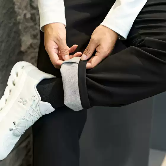 【261906151】Goose down Composite Pants Autumn and Winter Thickened Stretch Men's Sports Business Casual Pants