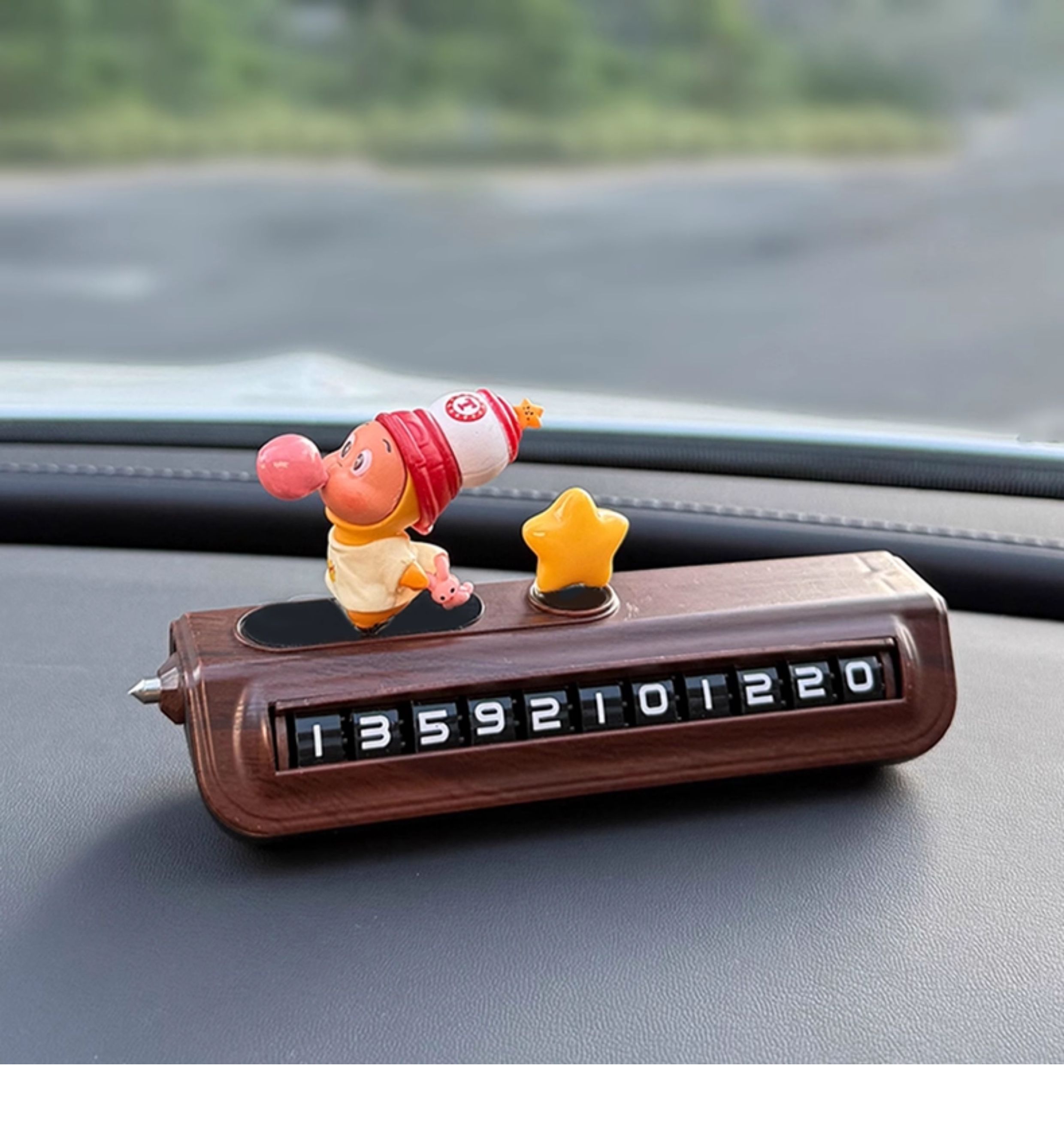 Creative and Cute Parking Number Plate, Temporary Parking Phone Number for Moving the Car, Car Decoration, Phone Number for Moving the Car