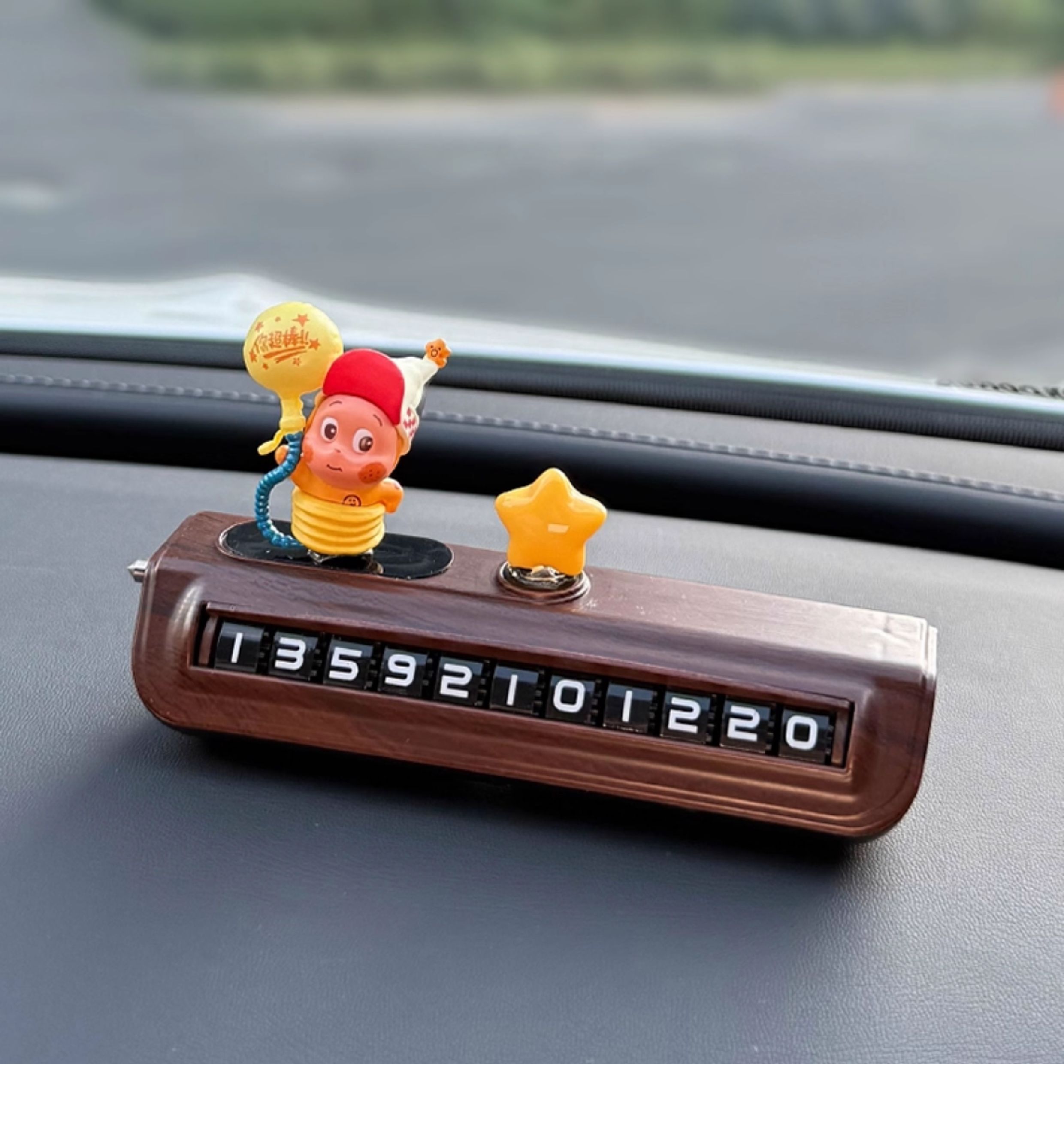 Creative and Cute Parking Number Plate, Temporary Parking Phone Number for Moving the Car, Car Decoration, Phone Number for Moving the Car