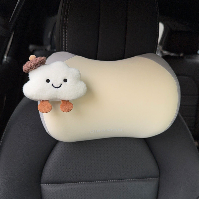 2025 New Car Headrest Memory Foam Car Seat Neck Pillow Cute Cloud Car Neck Pillow