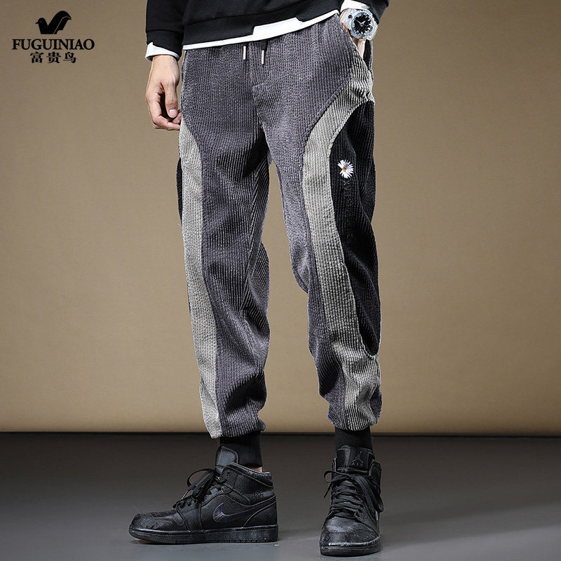 Rich Gui Bird Casual Pants Men Loose Light Core Suede Pants Men Spring Sports Pants Ins Tide Tooling Bunch Foot Harun Pants