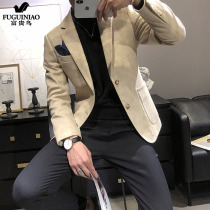 Fugui bird suit jacket male casual Korean version trendy spring autumn season up-close retro design sense Little crowdsuit mens clothing