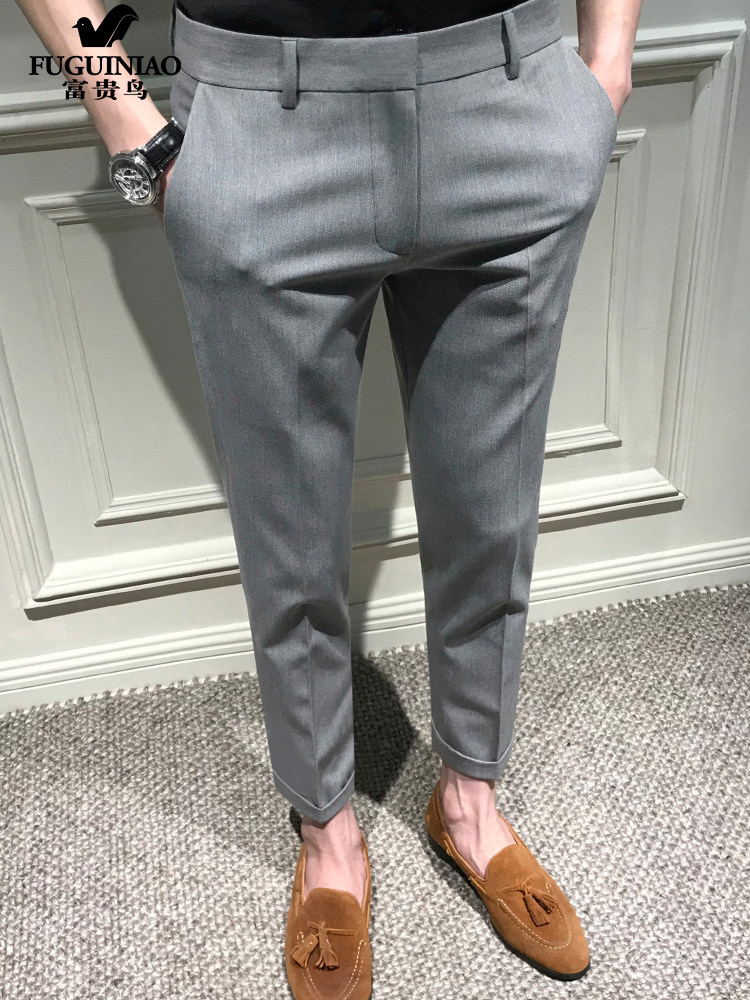 Rich and Bird Little Western pants Men's business is wearing a thin section 9 thinner and a high level Sensation Fried Street Suit Men's Pants Pendant