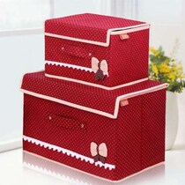 Lingerie case Large cotton linen Desktop bra storage box socks containing basket for the lingerie of the lingerie 