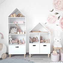 house style childrens storage rack floor bookshelf baby storage rack drawing rack simple kindergarten organizer rack