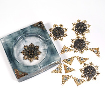 Bucai sunflower metal accessories material package diy crystal drop ashtray mobile phone case Tide brand filler