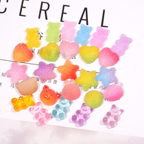 Color gradient five-pointed star fudge diy crystal gel girl heart phone case cream glue material love fudge