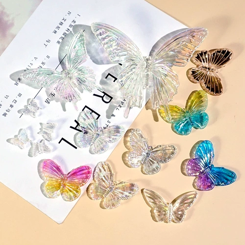 比彩 Подвеска с бабочкой, аксессуар с аксессуарами, набор материалов, чехол для телефона, градиент, «сделай сам»