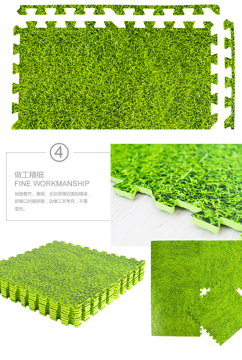 Thảm cỏ sàn trẻ em phòng ngủ sân chơi thảm sàn lớn dày bé xanh khảm bò miếng xốp lót sàn cho bé