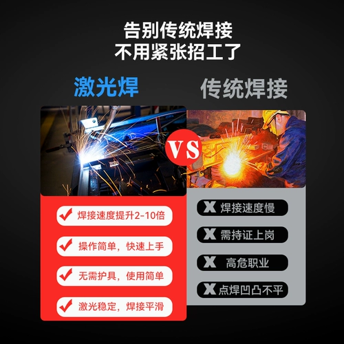Портативная лазерная сварочная машина Ming Radium Small 1000W1500W2000W3000W Тройной три -на одну чистящая сварочная машина