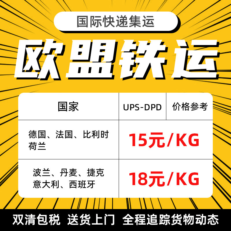 International delivery set operation shipped to the UK Germany Spain France Netherlands Europe Rail Air Shipping Logistics-Taobao
