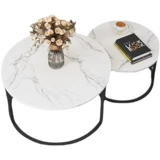 Rock Board Light Luxury Coffee Lafe Big RVS Современный круглый столик Тайбэй Европейский стиль небольшая квартира простая гостиная портфолио домохозяйства