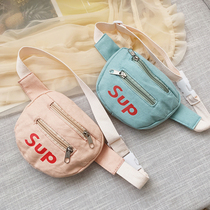 Korean canvas small bag female boy baby fanny pack Childrens mini shoulder bag Western style coin purse crossbody bag tide