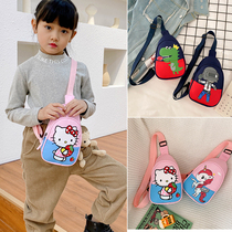 Childrens bags Mens and womens small waist bags fashion chest bags Baby Western style messenger bags trendy summer new small backpacks