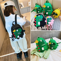Korean version of the childrens backpack female cute cartoon little dinosaur kindergarten school bag mini boy boys nylon backpack