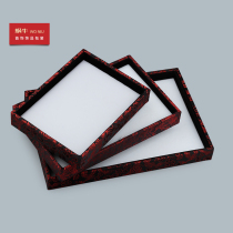  Classical style red dragon pattern black and white double-sided viewing tray Jewelry jade display tray Jewelry bracelet necklace display rack