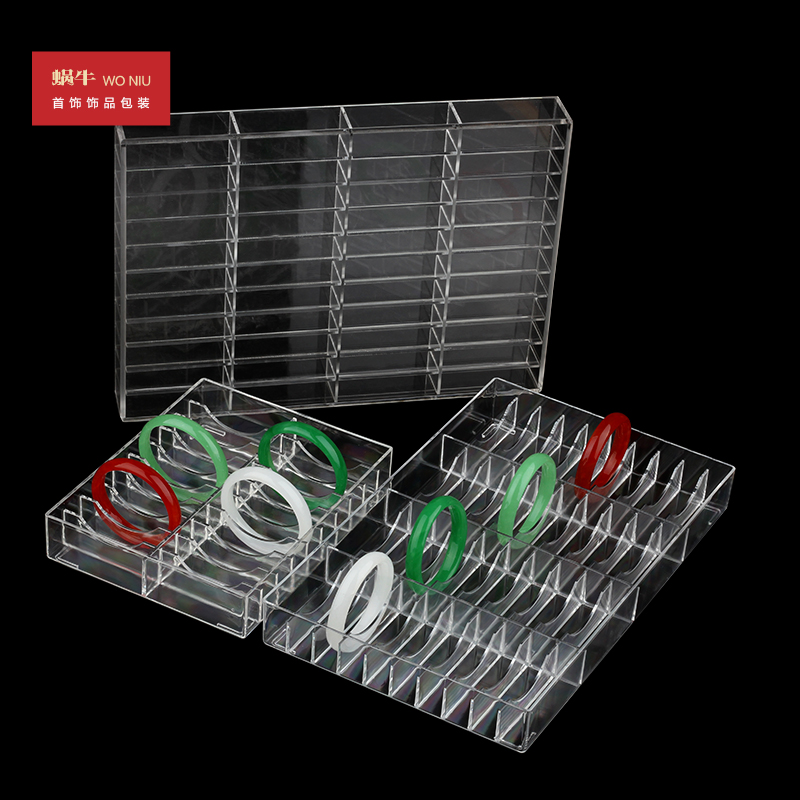 44 acrylic transparent bracelet tray Bracelet Jade jade bracelet Jewelry display props Jewelry storage box