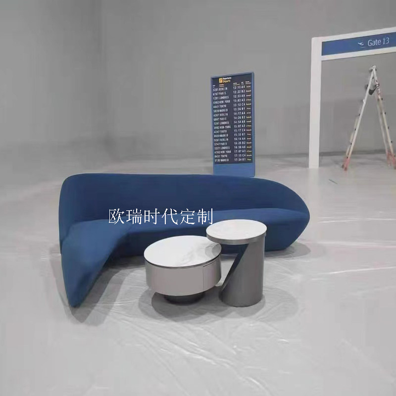 Nordic Zaha Fiberglass Sofa Designer Personality Art L Type Arc Profiled Villa Creative Moon Sofa