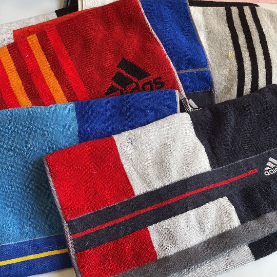 Foreign Trade Japanese Order Ad Adidas Pure Cotton Terry Jacquard Soft Sports Towel Face Towel for Men and Women Adults