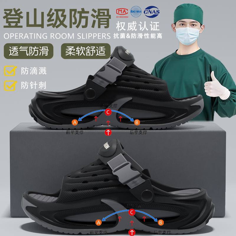 Operating Room Slippers for Men, Summer 2026 New Model, Outdoor Wear, Arch Support, Thick Sole, Wear-Resistant, Non-Slip, Anti-Odor, Driving Sandals Operating Room Slippers for Men, Summer 2026 New Model, Outdoor Wear, Arch Support, Thick Sole, Wear-Resistant, Non-Slip, Anti-Odor, Driving Sandals
