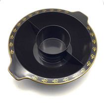 Commercial enamel Mercedes Benz edge flower Enamel flat bottom hot pot Mandarin duck pot Mother and child pot Three-grid red soup pot Nine-grid hot pot