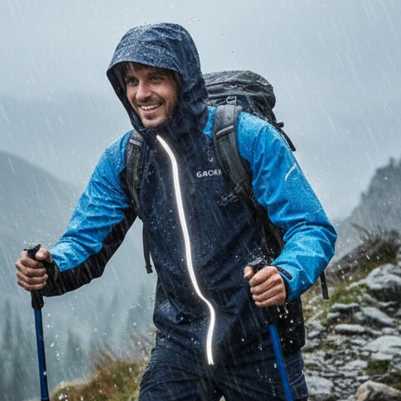 All-Weather Cycling, Travel, Hiking, Four-Way Stretch, Fully Taped Waterproof and Rainproof Jacket, Hooded Stretch Softshell Jacket All-Weather Cycling, Travel, Hiking, Four-Way Stretch, Fully Taped Waterproof and Rainproof Jacket, Hooded Stretch Softshell Jacket